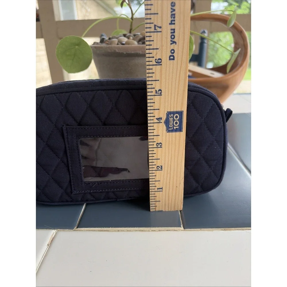 Vera Bradley Navy Quilted ID Cosmetic Bag NWOT (D3)